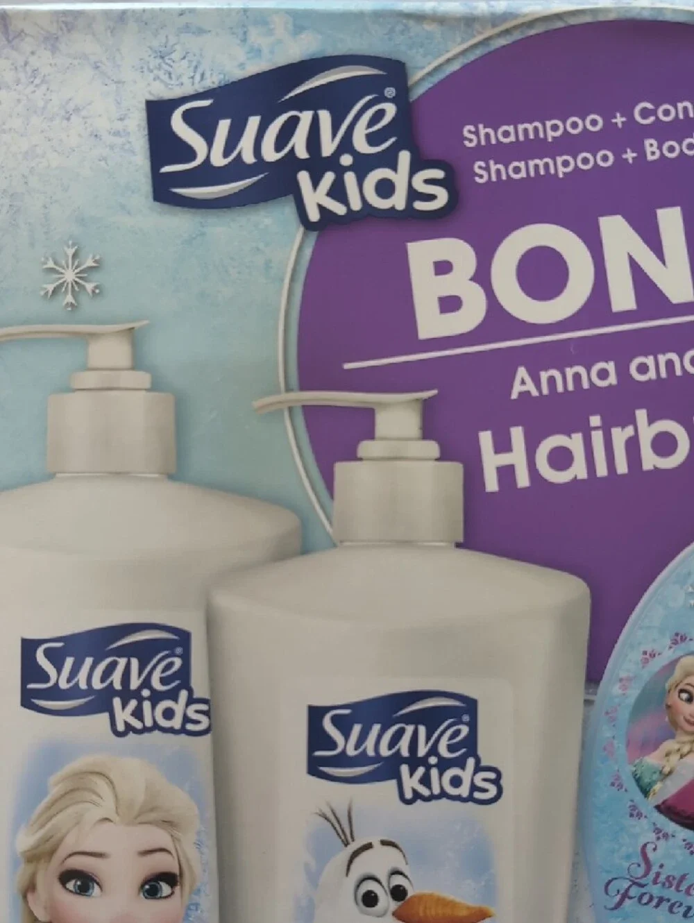 Disney Suave Kids Frozen Hairbrush & Shampoo, Conditioner & Body Wash, Hairbrush